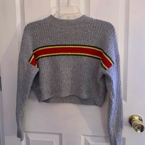 Cropped knitted sweater
